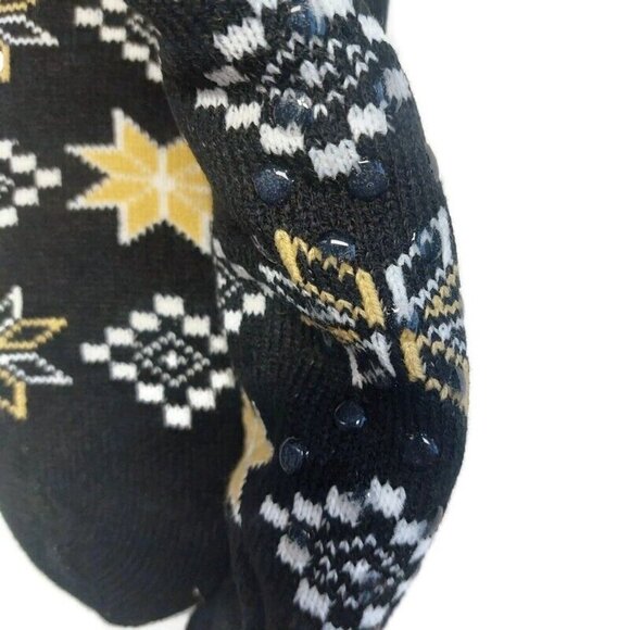 FOCO NFL New Orleans Saints Footy Slipper Socks Mens 5-9 Womens 6-10 Warm Black - Picture 5 of 5